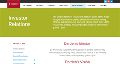 Desktop Screenshot of investor.darden.com